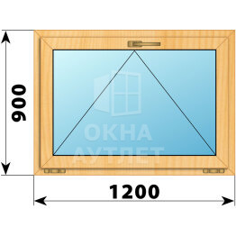 Откидное окно из сосны 1200×900 ОА-41716