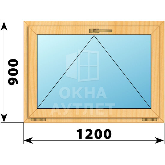 Откидное окно из сосны 1200×900 ОА-41716