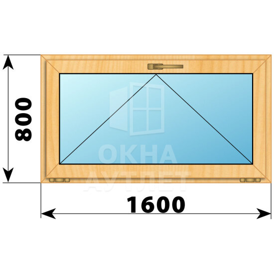 Откидное окно из сосны 1600×800 ОА-41890