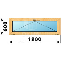 Откидное окно из сосны 1800×600 ОА-41764