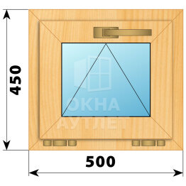 Откидное окно из сосны 500×450 ОА-41224