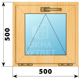 Откидное окно из сосны 500×500 ОА-41236