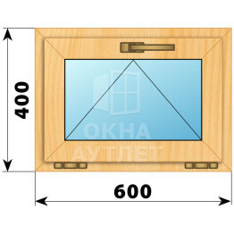 Откидное окно из сосны 600×400 ОА-41242