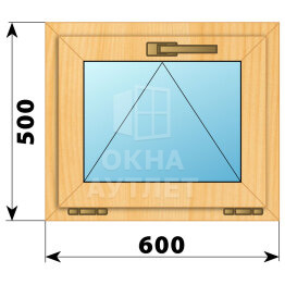 Откидное окно из сосны 600×500 ОА-41281