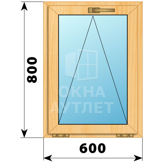 Откидное окно из сосны 600×800 ОА-41356