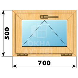 Откидное окно из сосны 700×500 ОА-41317
