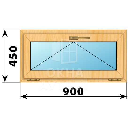 Откидное окно из сосны 900×450 ОА-41350