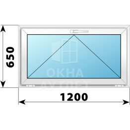 Откидное пластиковое окно 1200×650 ОА-39340
