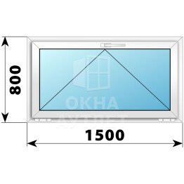 Откидное пластиковое окно 1500×800 ОА-38368