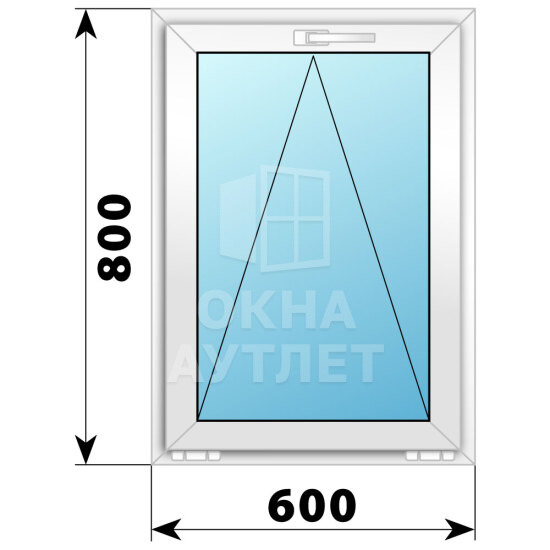 Откидное пластиковое окно 600×800 ОА-39205