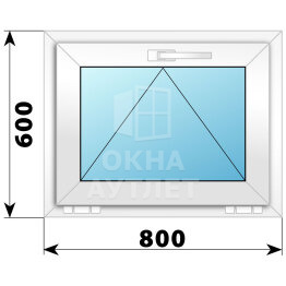 Откидное пластиковое окно 800×600 ОА-39019