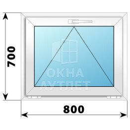 Откидное пластиковое окно 800×700 ОА-39226
