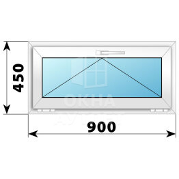Откидное пластиковое окно 900×450 ОА-38971