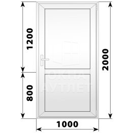 Пластиковая межкомнатная одностворчатая глухая дверь 1000×2000 ОА-57301