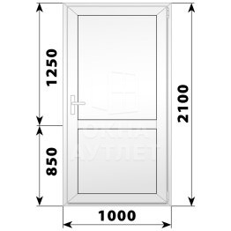 Пластиковая межкомнатная одностворчатая глухая дверь 1000×2100 ОА-56788