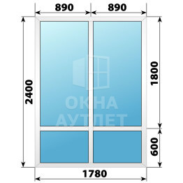 Пластиковая перегородка 1780×2400 ОА-67447