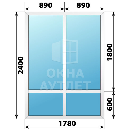 Пластиковая перегородка 1780×2400 ОА-67447