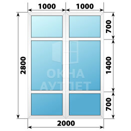 Пластиковая перегородка 2000×2800 ОА-67585
