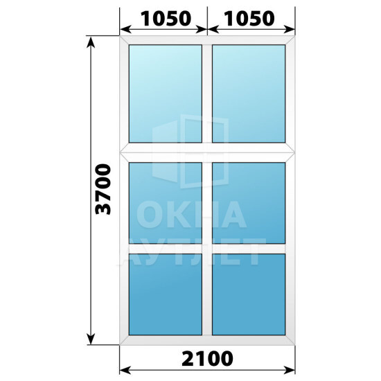 Пластиковая перегородка 2100×3700 ОА-67705