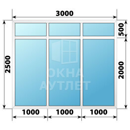Пластиковая перегородка 3000×2500 ОА-67417