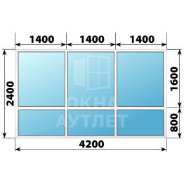 Пластиковая перегородка 4200×2400 ОА-67846
