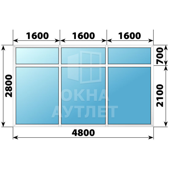 Пластиковая перегородка 4800×2800 ОА-68020