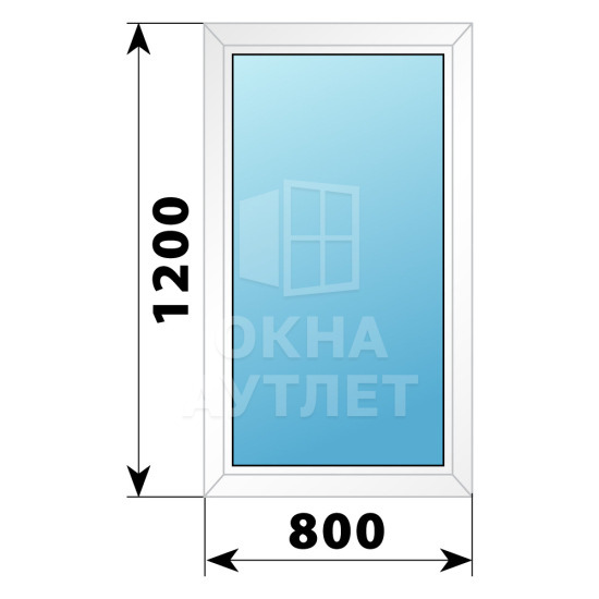 Пластиковое окно №13 800×1200 ОА-32166