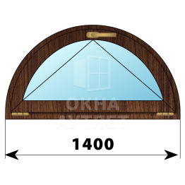 Полукругое откидное окно из дуба D1400 ОА-51455