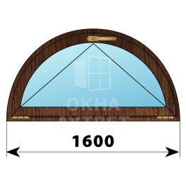 Полукругое откидное окно из дуба D1600 ОА-49097