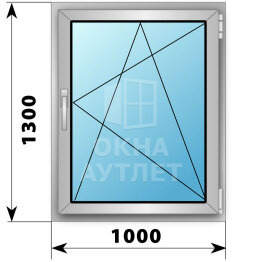 Поворотно-откидное деревянно-алюминиевое окно 1000×1300 ОА-45693