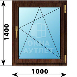 Поворотно-откидное окно из дуба 1000×1400 ОА-49997