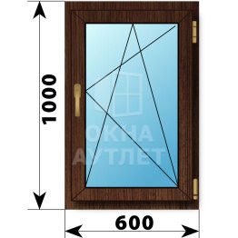 Поворотно-откидное окно из дуба 600×1000 ОА-45258