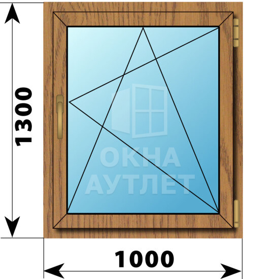 Поворотно-откидное окно из лиственницы 1000×1300 ОА-49352