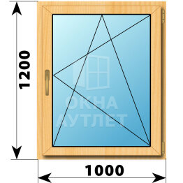 Поворотно-откидное окно из сосны 1000×1200 ОА-41752
