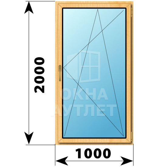Поворотно-откидное окно из сосны 1000×2000 ОА-43273