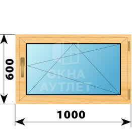 Поворотно-откидное окно из сосны 1000×600 ОА-41173