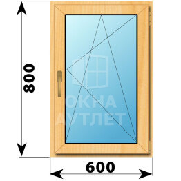 Поворотно-откидное окно из сосны 600×800 ОА-41377
