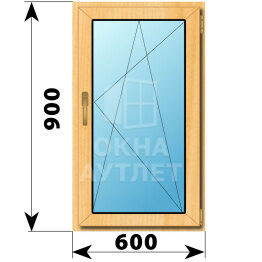 Поворотно-откидное окно из сосны 600×900 ОА-41449