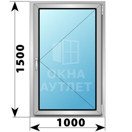 Поворотное алюминиевое окно 1000×1500 ОА-54511