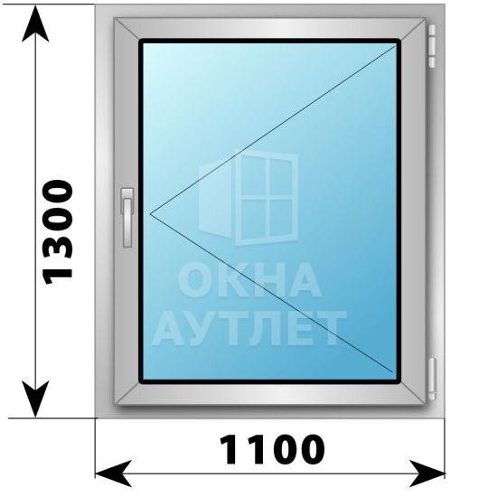 Поворотное алюминиевое окно 1100×1300 ОА-54481