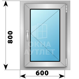Поворотное алюминиевое окно 600×800 ОА-53959