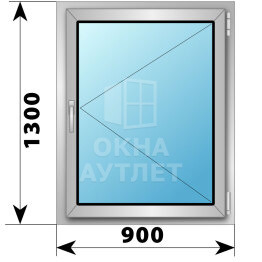 Поворотное алюминиевое окно 900×1300 ОА-54373