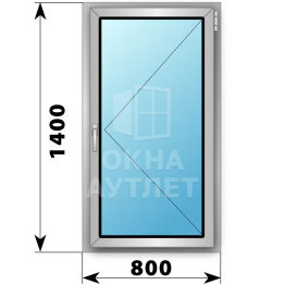 Поворотное деревянно-алюминиевое окно 800×1400 ОА-45480