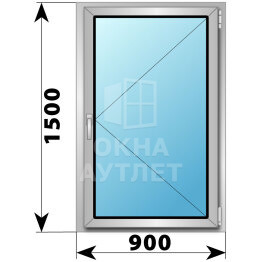 Поворотное деревянно-алюминиевое окно 900×1500 ОА-45771