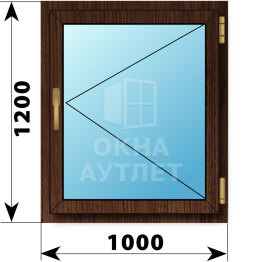 Поворотное окно из дуба 1000×1200 ОА-49733