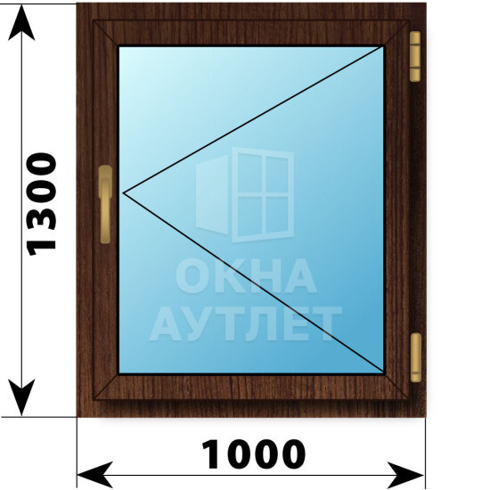Поворотное окно из дуба 1000×1300 ОА-49850