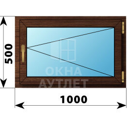 Поворотное окно из дуба 1000×500 ОА-44943