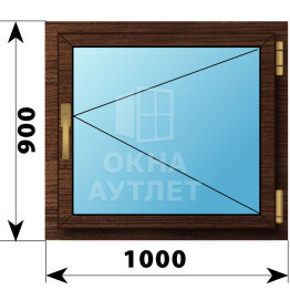 Поворотное окно из дуба 1000×900 ОА-45609