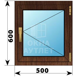 Поворотное окно из дуба 500×600 ОА-44412