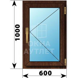 Поворотное окно из дуба 600×1000 ОА-45132